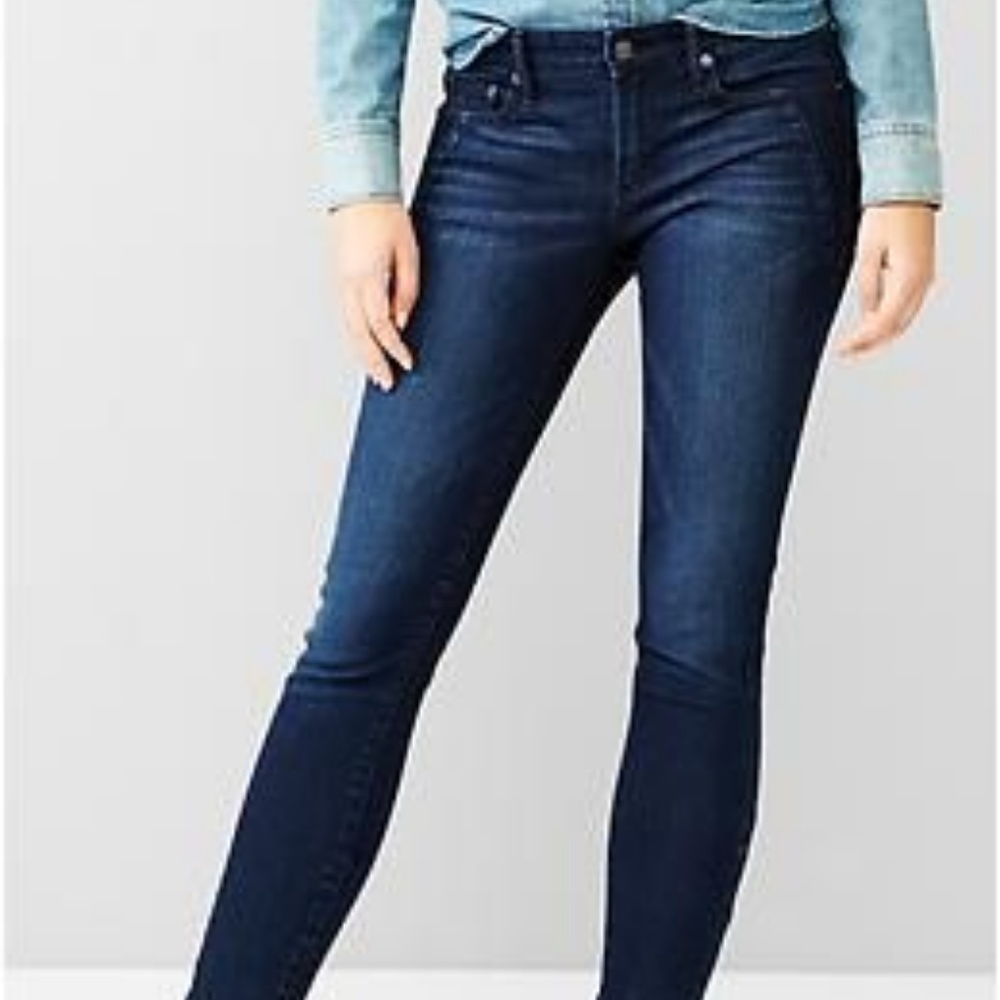 Gap 1969 Moto Zip Always Skinny Skimmer Jeans